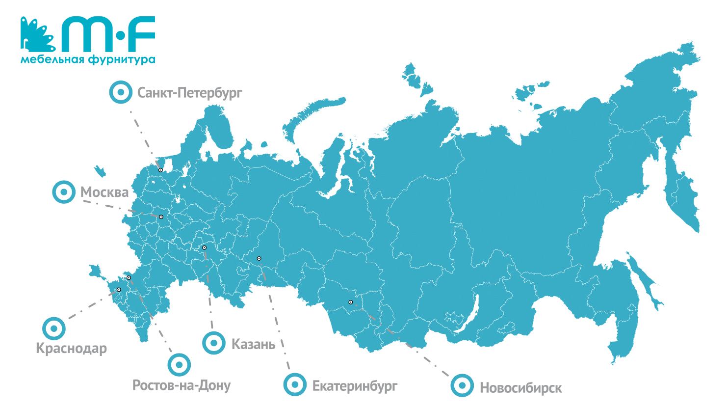 МФ-Комплект на карте РФ