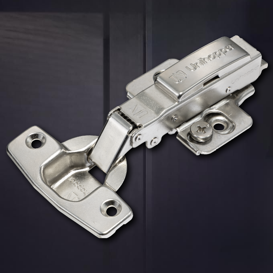 фото Накладная 3D петля UNIHOPPER SETTON с доводчиком, 48мм, с декоративной накладкой