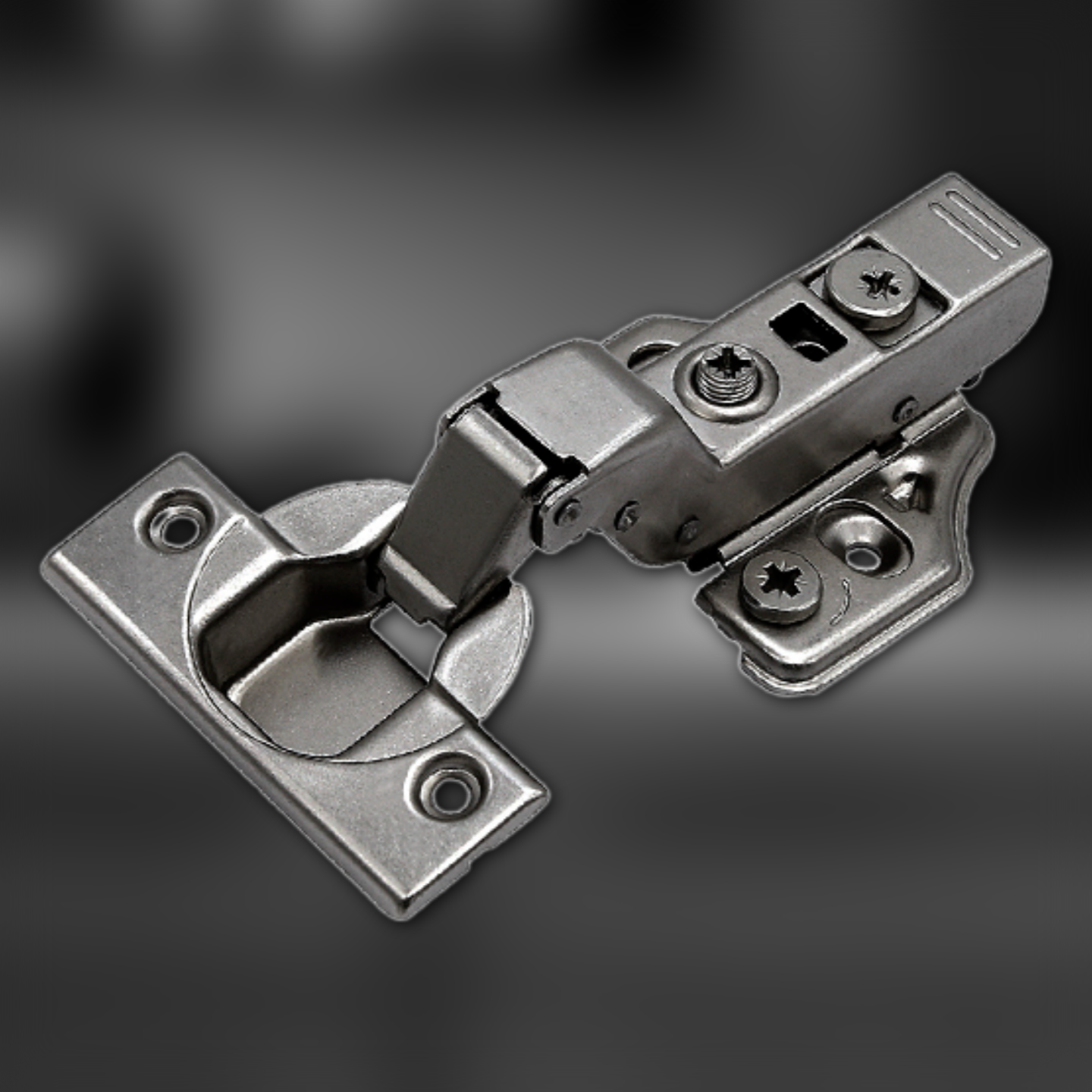 фото Петля вкладная MF Prima All-2-Way 3D, Clip-on, доводчиком, мягкий ход,  черный никель